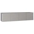 Myheimly Hochbeet, Hochbeet für Garten Balkon Terrasse, Kräuterhochbeet zum Selber Bauen, Gemüsebeet Pflanzkübel aus Metall, Grau Cortenstahl 320 x 80 x 77 cm - Thumbnail 3