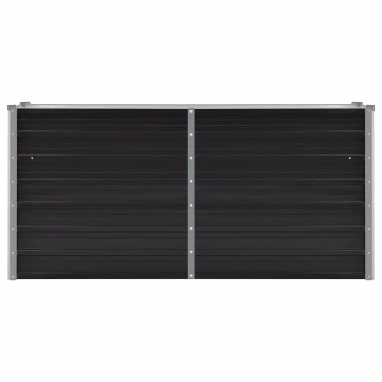 Myheimly Hochbeet Pflanzkübel Pflanzbeet Gemüsebeet Gartenbeet Frühbeet Blumenkasten Pflanzkasten Garten Verzinkter Stahl Anthrazit 160 x 40 x 77 cm – Bild 3