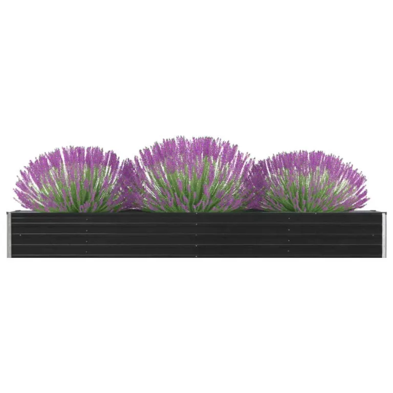 Myheimly Hochbeet Pflanzkübel Pflanzbeet Gemüsebeet Gartenbeet Frühbeet Blumenkasten Pflanzkasten Garten Verzinkter Stahl Anthrazit 160 x 40 x 77 cm – Bild 10