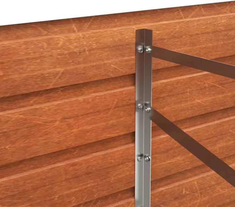 Hochbeet, Hochbeet für Garten Balkon Terrasse, Kräuterhochbeet zum Selber Bauen, Gemüsebeet Pflanzkübel aus Metall, Grau Cortenstahl 320 x 40 x 77 cm – Bild 8