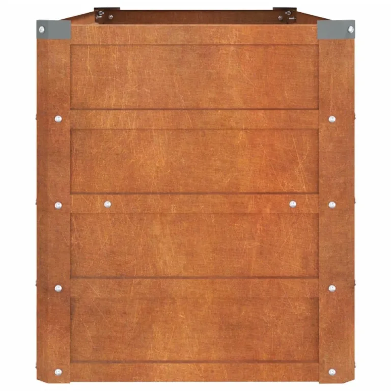 Myheimly Hochbeet, Hochbeet für Garten Balkon Terrasse, Kräuterhochbeet zum Selber Bauen, Gemüsebeet Pflanzkübel aus Metall, Grau Cortenstahl 100 x 40 x 45 cm – Bild 5