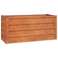 Myheimly Hochbeet, Hochbeet für Garten Balkon Terrasse, Kräuterhochbeet zum Selber Bauen, Gemüsebeet Pflanzkübel aus Metall, Grau Cortenstahl 100 x 40 x 45 cm - Thumbnail 2