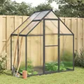 IKAYAA Gewächshaus mit Fundamentrahmen Gewächshaus Aluminium für den Garten Treibhaus Gartenhaus Winterfest Aufzucht Tomatenhaus Frühbeet und Pflanzenhaus-Grün-334 x 169 x 202 cm - Thumbnail 10
