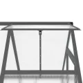 IKAYAA Gewächshaus mit Fundamentrahmen Gewächshaus Aluminium für den Garten Treibhaus Gartenhaus Winterfest Aufzucht Tomatenhaus Frühbeet und Pflanzenhaus-Anthrazit-169 x 114 x 195 cm - Thumbnail 9