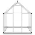 IKAYAA Gewächshaus mit Fundamentrahmen Gewächshaus Aluminium für den Garten Treibhaus Gartenhaus Winterfest Aufzucht Tomatenhaus Frühbeet und Pflanzenhaus-Silber-224 x 169 x 202 cm - Thumbnail 3