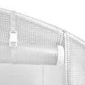 IKAYAA Folientunnel Gewächshaus 8 x 2 x 2 m Foliengewächshaus Gewächshaus Tomatengewächshaus Treibhaus Folientunnel, Fenster mit Insektenschutz, für Tomaten Weiß - Thumbnail 8