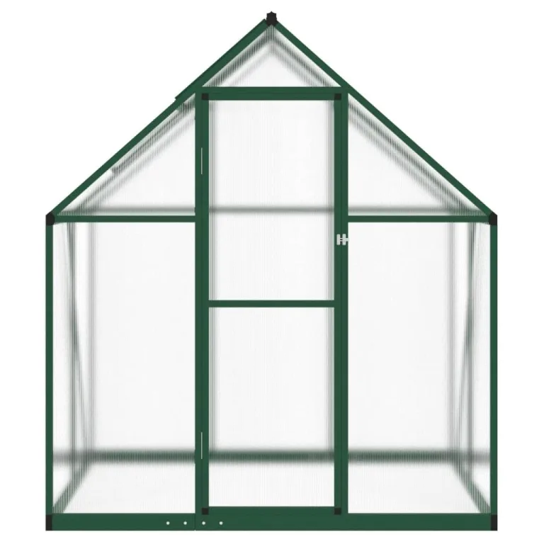 IKAYAA Gewächshaus mit Fundamentrahmen Gewächshaus Aluminium für den Garten Treibhaus Gartenhaus Winterfest Aufzucht Tomatenhaus Frühbeet und Pflanzenhaus-Grün-169 x 114 x 195 cm – Bild 3
