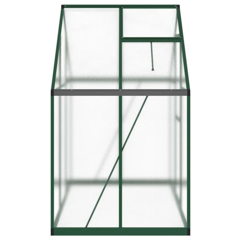 IKAYAA Gewächshaus mit Fundamentrahmen Gewächshaus Aluminium für den Garten Treibhaus Gartenhaus Winterfest Aufzucht Tomatenhaus Frühbeet und Pflanzenhaus-Grün-169 x 114 x 195 cm – Bild 4
