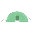 IKAYAA Folientunnel Gewächshaus 6 x 4 x 2.85 m Foliengewächshaus Gewächshaus Tomatengewächshaus Treibhaus Folientunnel, Fenster mit Insektenschutz, für Tomaten Grün - Thumbnail 4