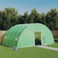 IKAYAA Folientunnel Gewächshaus 6 x 4 x 2.85 m Foliengewächshaus Gewächshaus Tomatengewächshaus Treibhaus Folientunnel, Fenster mit Insektenschutz, für Tomaten Grün - Thumbnail 1