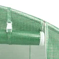 IKAYAA Folientunnel Gewächshaus 8 x 2 x 2 m Foliengewächshaus Gewächshaus Tomatengewächshaus Treibhaus Folientunnel, Fenster mit Insektenschutz, für Tomaten Grün - Thumbnail 8