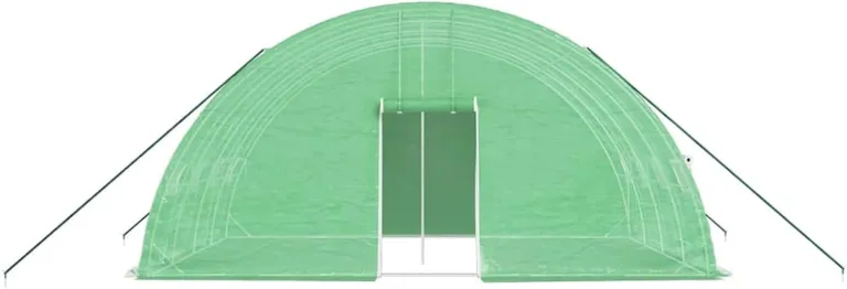 IKAYAA Folientunnel Gewächshaus 10 x 4 x 2 m Foliengewächshaus Gewächshaus Tomatengewächshaus Treibhaus Folientunnel, Fenster mit Insektenschutz, für Tomaten Grün – Bild 4