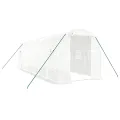 IKAYAA Folientunnel Gewächshaus 6 x 2 x 2 m Foliengewächshaus Gewächshaus Tomatengewächshaus Treibhaus Folientunnel, Fenster mit Insektenschutz, für Tomaten Weiß - Thumbnail 2