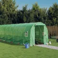 IKAYAA Folientunnel Gewächshaus 6 x 2 x 2 m Foliengewächshaus Gewächshaus Tomatengewächshaus Treibhaus Folientunnel, Fenster mit Insektenschutz, für Tomaten Weiß - Thumbnail 9