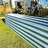 Hochbeet aus Metall 240x60x43 cm - Modulares 9-in-1 Hochbeete-Kit - Rostfreie Hochbeete für Garten aus Premium Zn-Al-Mg Stahl - Min. 20 Jahre Lebensdauer - 43 cm Hoch Gemüsebeet, Silber - Thumbnail 2