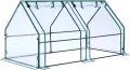 Ohuhu Foliengewächshaus Frühbeet Gewächshaus Tomatengewächshaus Winterschutz 180x90x90 cm, Gewächshaus Balkon Hochbeet Abdeckung mit Zwei großen PVC Reißverschluss-Türen Transparent - Thumbnail 1