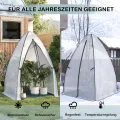 WOLTU Foliengewächshaus, Pflanzen-Schutz-Zelt gegen Kälte, halbdurchsichtiges Tomatengewächshaus für Winterchutz, stabil, für Balkon/Garten, 120x180 cm, dunkelgrünes Frostschutzgewebe - Thumbnail 3