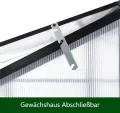 Aluminium Anlehngewächshaus Beistell Tomatengewächshaus klein Gewächshaus Doppeltür Treibhaus 140x55X130 cm schwarz - Thumbnail 7