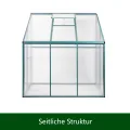Aluminium Anlehngewächshaus Beistell Tomatengewächshaus klein Gewächshaus Dreitürig Treibhaus Ohne Rückwand 182x122X195 cm grün - Thumbnail 4