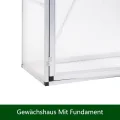 Aluminium Anlehngewächshaus Beistell Tomatengewächshaus klein Gewächshaus Dreitürig Treibhaus 140x52x130 cm Silber - Thumbnail 7