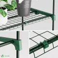 VOUNOT® Gewächshaus Foliengewächshaus, 4 Etagen Treibhaus Gartenhäuschen für Balkon mit 4 Regalebenen, Tomatenhaus Tomatengewächshaus, Weiß 69x49x160cm - Thumbnail 7