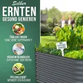 200x60x60 cm Hochbeet Metall I 6-in-1 Gartenbeet aus verzinktem Stahl I Pflanzbeet wetterfest & rostfrei I Ovales Gemüsebeet für Garten & Terasse I Hochbeet Bausatz ohne Boden (Anthrazit) - Thumbnail 8
