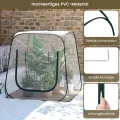 WOLTU Pop-up Mini-Gewächshaus, aus wasserdichtem PVC-Material, Feuchtigkeit im Sommer und Wärme im Winter aufrechterhalten, innen und außen verwendbar, 100 x 100 x 97 cm, transparent - Thumbnail 2
