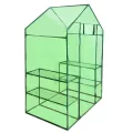 puraday Gewächshaus im Garten 120x80x190 cm Begehbares Gewächshaus mit 4 Regalen Frostschutz Pflanzen Gemüsehaus Treibhaus Winterfest Gerätehaus Tomaten Gewächshaus 4 Regalen Reißfeste Abdeckung - Thumbnail 1