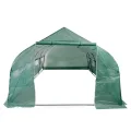 Puraday Gewächshaus Begehbar & Mobil 6x3x2 m - Stahlrahmen 18 m² Frostschutz Pflanzen Winterschutz Gemüsehaus Treibhaus Winterfest Gerätehaus Tomaten 8 Fenster - Thumbnail 2