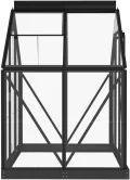Gewächshaus im Garten Glas Anthrazit 155x103x191 cm Aluminium Gewächshaus Klein Frostschutz Pflanzen Winterschutz Gemüsehaus Treibhaus Gerätehaus Tomatenhaus UV-beständig&Wärmegedämmt - Thumbnail 8