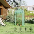 WOLTU Foliengewächshaus, Tomaten, Blumen, Gemüse & Obstpflanzen gewächshaus, Geeignet für Garten, Balkon & Terrasse, Spitzdach gegen Wasserstau, 100x50x190cm, Grün - Thumbnail 5