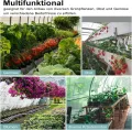 WOLTU Gewächshaus, Foliengewächshaus für Aufzucht Tomaten, Tomatenhaus Winterfest mit Tür 6 Fenstern, aus Stahlrohr PE, 300 x 300 x 200 cm, Grün - Thumbnail 7