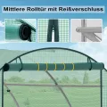 WOLTU Gewächshaus, Foliengewächshaus für Aufzucht Tomaten, Tomatenhaus Winterfest mit Tür 6 Fenstern, aus Stahlrohr PE, 300 x 300 x 200 cm, Grün - Thumbnail 3