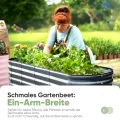 KING BIRD Hochbeet Verzinkter Stahl flanzkasten Gartenkasten 200 x 60 x 87 cm Grau Gartenbeet Frühbeet Garten für Blumen, Obst, Gemüse - Thumbnail 6