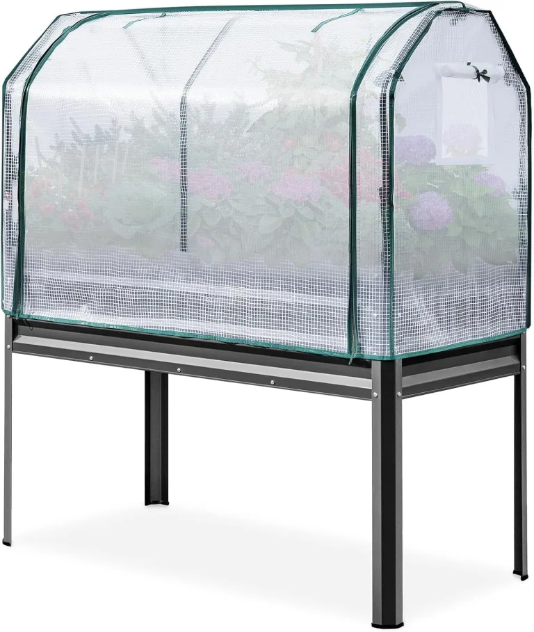 KING BIRD Hochbeet aus Metall Pflanzkasten Blumenbett, Frühbeet Bausatz Kräuterbeet für Garten, Balkon, Terrasse (122x61x42cm) – Bild 1