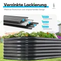 Quictent Hochbeet Metall Pflanzbeet, Stabiles Frühbeet Ohne Boden, Gartenbeet 240×120×62 cm, Extragroße Pflanzkasten für Balkon & Garten, Garu - Thumbnail 5