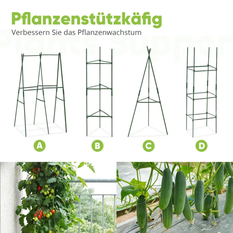 Quictent Hochbeet Metall 240x120x62cm, Wetterfestes Erhöhte Extragroße Pflanzenbeet, Gemüsebeet Pflanzkasten Frühbeet mit Tomatenkäfigen, Gartenbeet für Garten,Grau – Bild 3