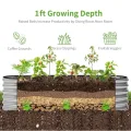 HEYOUTH Hochbeet Metall,Hochbeete für Garten aus Verzinktem Stahl,Hochbeete-kit,Einfacher Aufbau,Modernes Design,Pflanzkasten für Garten,für Gemüse Kräuter Blumen Gartenbeet Gemüsebeet (180*60*30CM) - Thumbnail 10