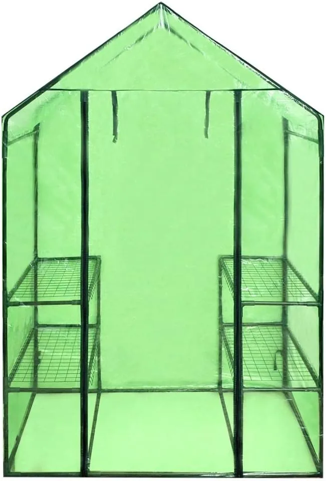 Begehbares Gewächshaus mit 4 Regalen, Frühbeet, Tomatenhaus, Treibhaus, Greenhouse, Garten Zubehör – Bild 4