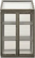 3 stufiges Frühbeet aus Holz, Mini Gewächshaus mit 2 Regalen & 2 Türen, Frühbettkasten Pflanzenhaus Pflanzschrank Pflanzenschrank Aufzuchtschrank für Garten & Balkon, 60x45x100 cm - Thumbnail 3