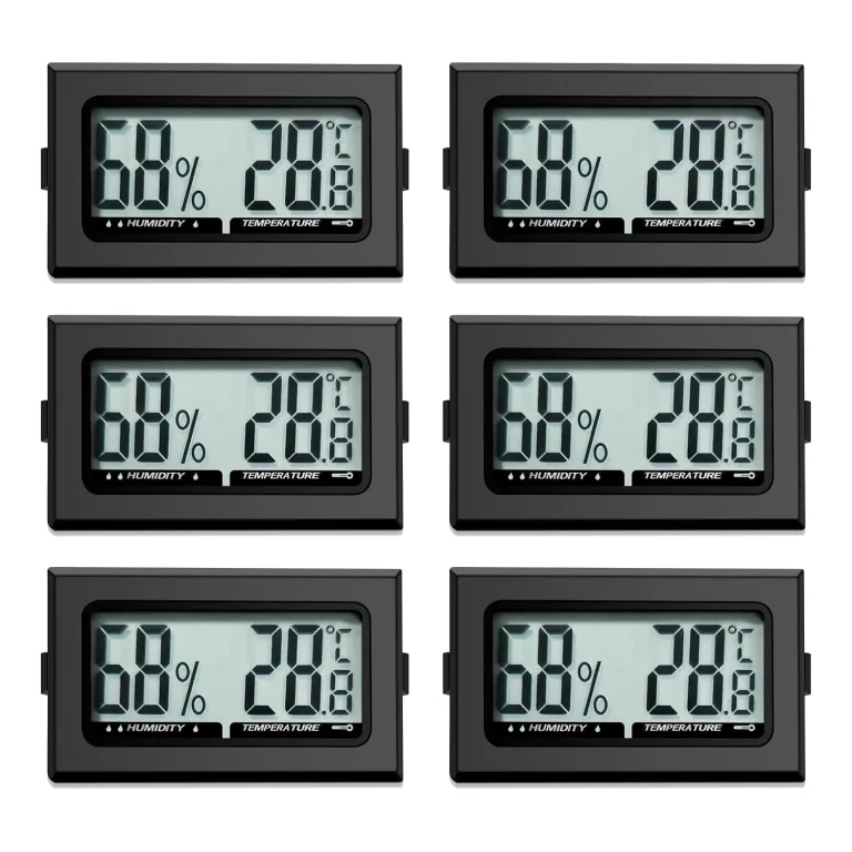 Digital Thermometer Innen Hygrometer Mini Hygrometer Thermometer Innen Reptilien Digitaler Hygrometer, für Büro, Küche, LCD-Thermometer Inkubator, Thermometer Gewächshaus (6) – Bild 1