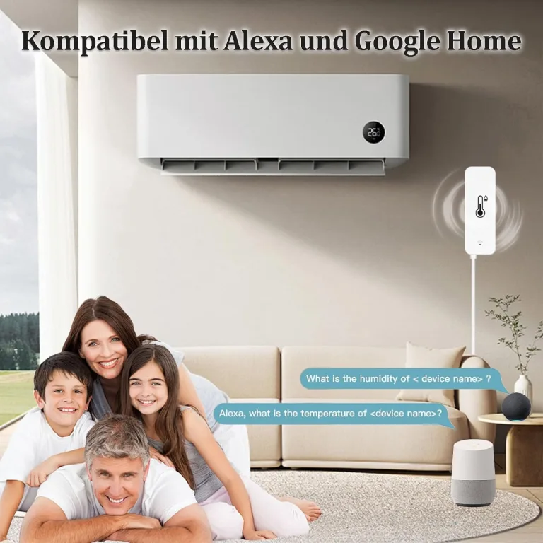 2 Pack WiFi Hygrometer Thermometer Sensor, Thermometer Innen Mit Externem Sensor und App Alert, Mini für Gewächshaus, Aquarium, Kühlschrank, ReptilienTerrarium, Kompatibel Alexa/Google Home – Bild 5