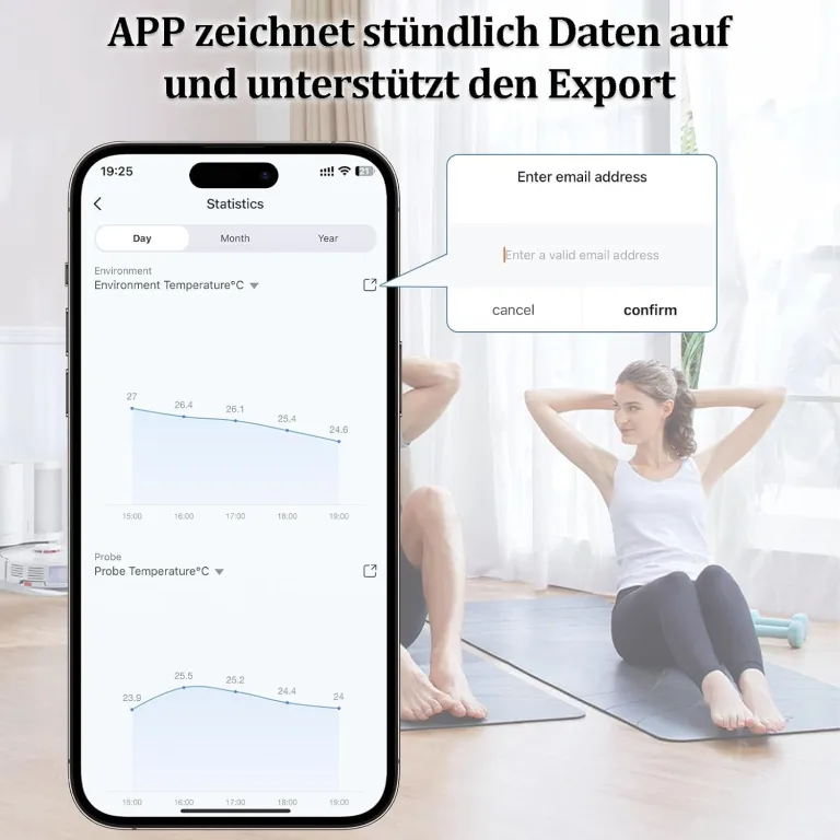 2 Pack WiFi Hygrometer Thermometer Sensor, Thermometer Innen Mit Externem Sensor und App Alert, Mini für Gewächshaus, Aquarium, Kühlschrank, ReptilienTerrarium, Kompatibel Alexa/Google Home – Bild 6