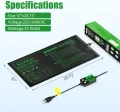 RIOGOO Heizmatte für Setzlinge mit digitalem Thermostatregler, 10 x 20,75 Zoll, 30 W Heizkissen für Saatgutstart, Keimung, Hydrokultur, Brauen, Züchtung, Gewächshäuser - Thumbnail 7