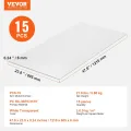 VEVOR 15er-Set Gewächshausplatten aus Polycarbonat, 1210 x 605 x 6 mm Stegplatten, wasserdichte UV-geschützte gewellte Hohlkammerplatten, schlagfeste, transparente Dachplatten für Gewächshaus/Garten - Thumbnail 8
