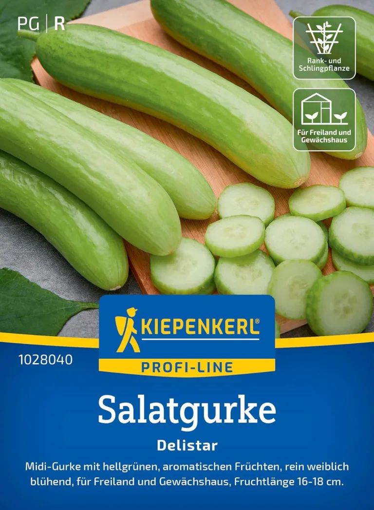 Kiepenkerl Profi-Line Salatgurkensamen Miné-Star 1028280 - Aromatische Mini-Snack-Gurken mit Mehltauresistenz, rein weiblich blühende Gemüsesamen – Bild 11