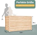 UDPATIO Hochbeet Holz für Garten 128x65x80cm Holzhochbeet zum Bepflanzen von Gemüse & Kräutern Pflanzbeet Pflanzkasten Gemüsebeet für Balkon - Thumbnail 8