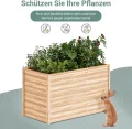 UDPATIO Hochbeet Holz für Garten 128x65x80cm Holzhochbeet zum Bepflanzen von Gemüse & Kräutern Pflanzbeet Pflanzkasten Gemüsebeet für Balkon - Thumbnail 4