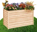 UDPATIO Hochbeet Holz für Garten 128x65x80cm Holzhochbeet zum Bepflanzen von Gemüse & Kräutern Pflanzbeet Pflanzkasten Gemüsebeet für Balkon - Thumbnail 1