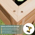 UDPATIO Hochbeet Holz für Garten 168x88x80cm Holzhochbeet zum Bepflanzen von Gemüse & Kräutern Pflanzbeet Pflanzkasten Gemüsebeet für Balkon - Thumbnail 7
